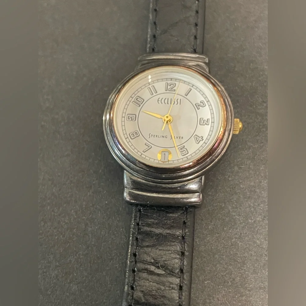 ❤️$6 THIS WEEKEND ONLY❤️ VINTAGE ECCLISSI STERLING SILVER WATCH - Picture 5 of 10